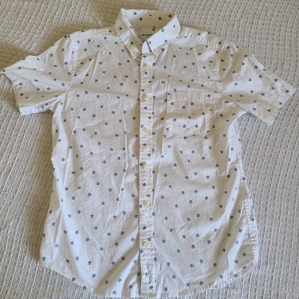 Brand New Goodfellow & Co Slim Fit Floral Pattern Short Sleeved Shirt with Pocke